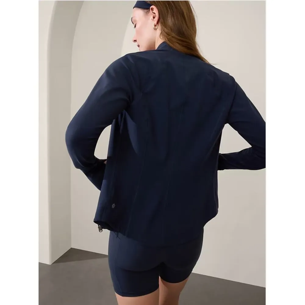 ATHLETA Womens SALUTATION JACKET Navy Blue Full Zip Size XXS - Image 3