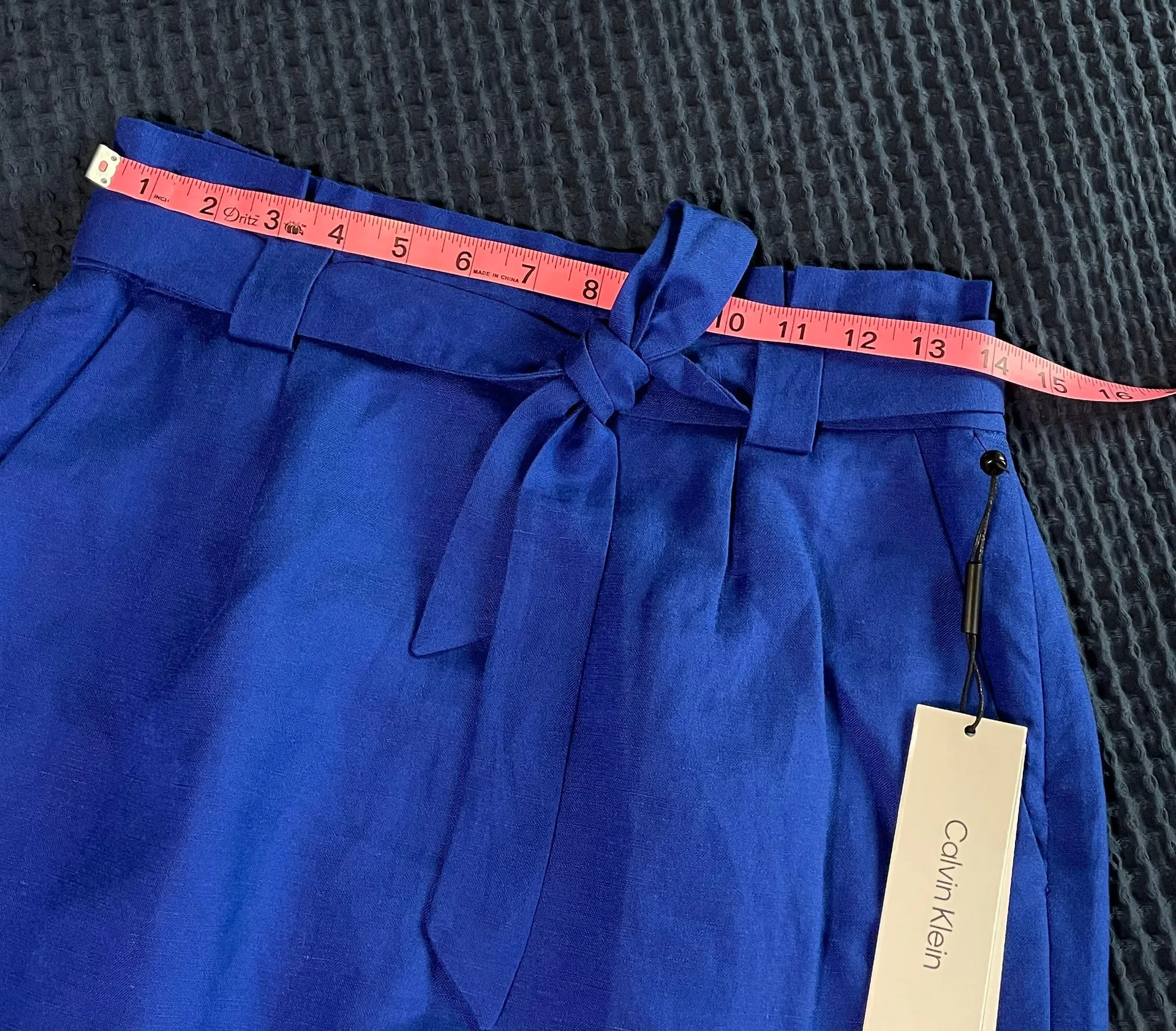 Calvin Klein Blue Linen Blend Pencil Skirt | Petite 6P | NWT  - Image 7