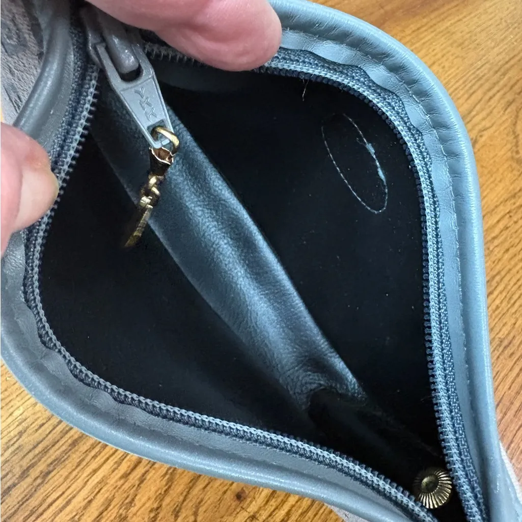 Pierre Cardin Gray Monogram Crossbody Bag Mini Shoulder Purse Vintage Mini Bag - Image 9