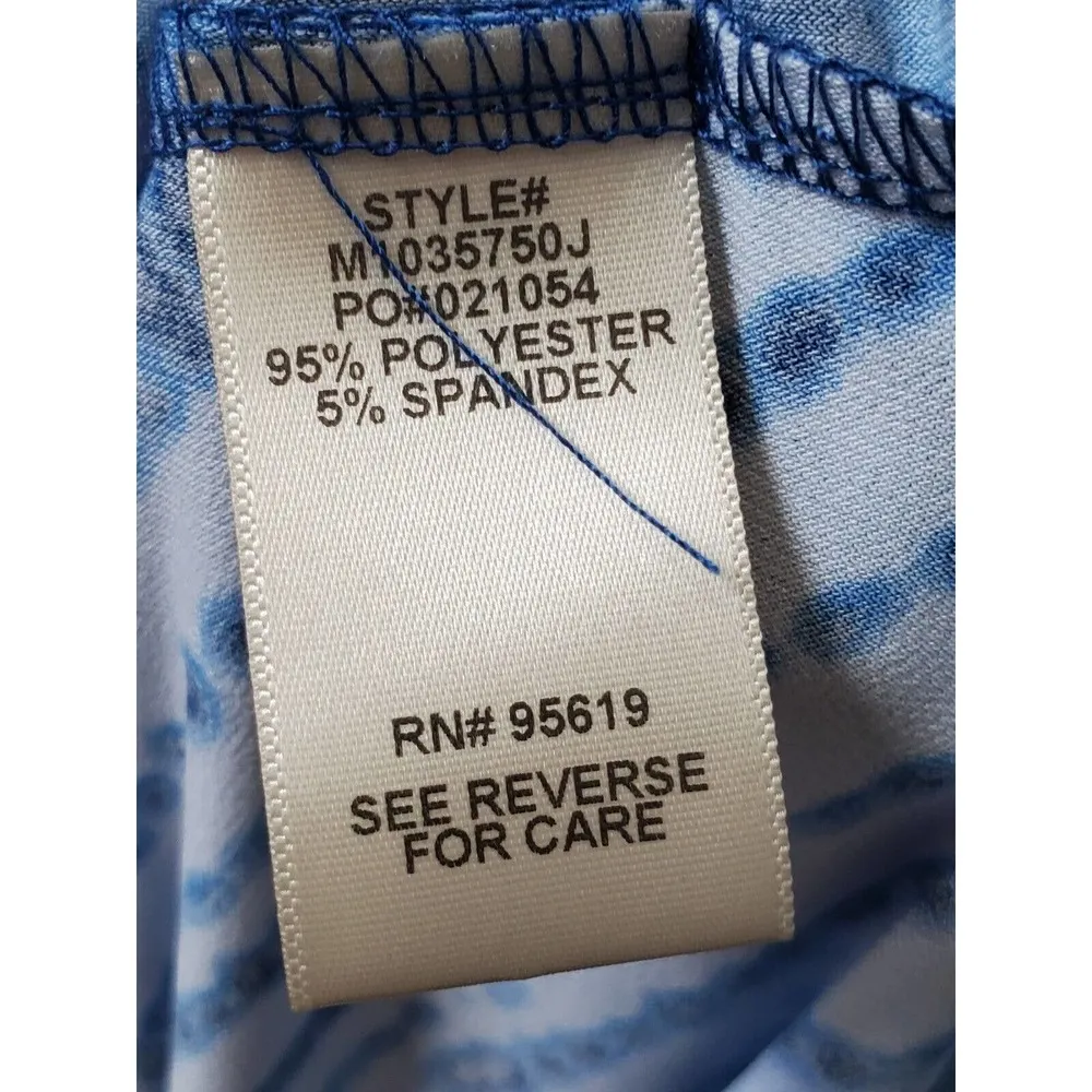 John Paul Richard Womens Blue Polyester Round Neck Sleeveless Long Maxi Dress L Size L - Image 7