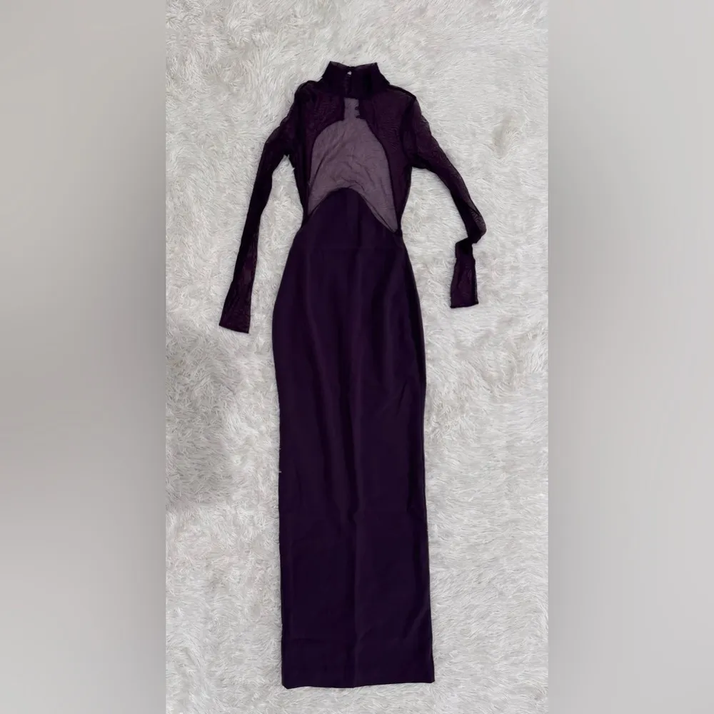 NWOT House of CB 'Safiya' Long Sleeve Cocktail maxi gown sz XS - Image 4