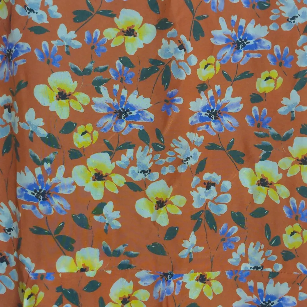 Yumi Kim Love Me Tender Dress in So Amazing Rust Floral Crew Neck Midi S New - Image 4