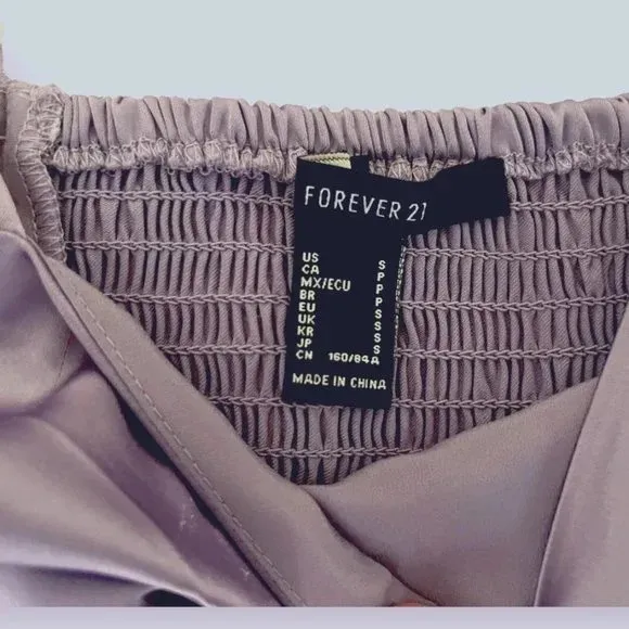 Forever 21 Purple Satin Crop Top - Image 3