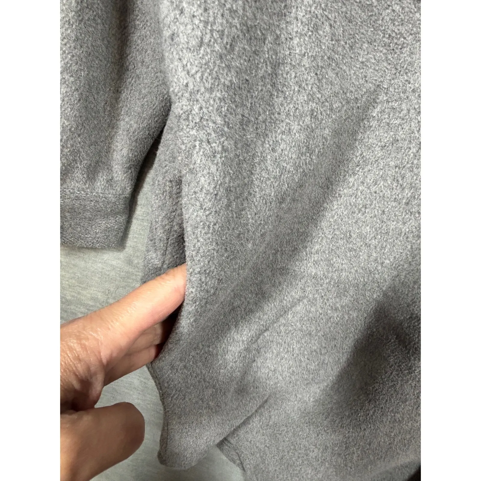 Falls Creek Womens 2X Shirt Jacket Gray Longline Button Down‎ Shacket Top - Image 5