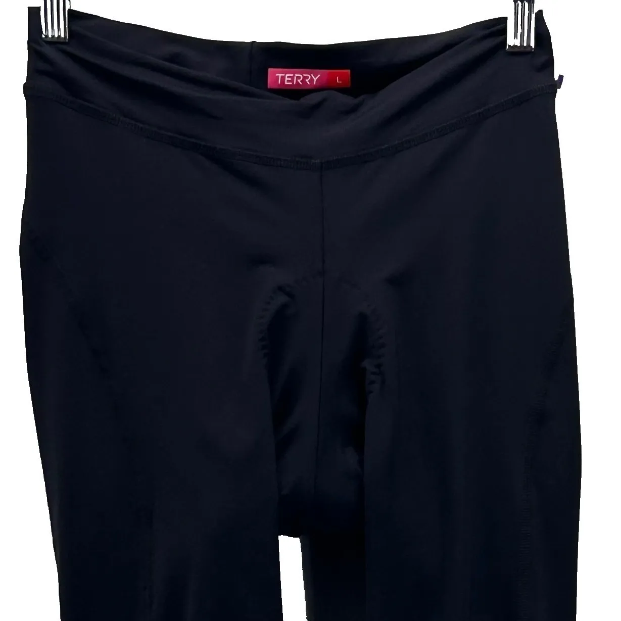 Terry Precission‎ Cycling Shorts Womens Large Capri Bike Padded Bike Triathlete Black - Image 3