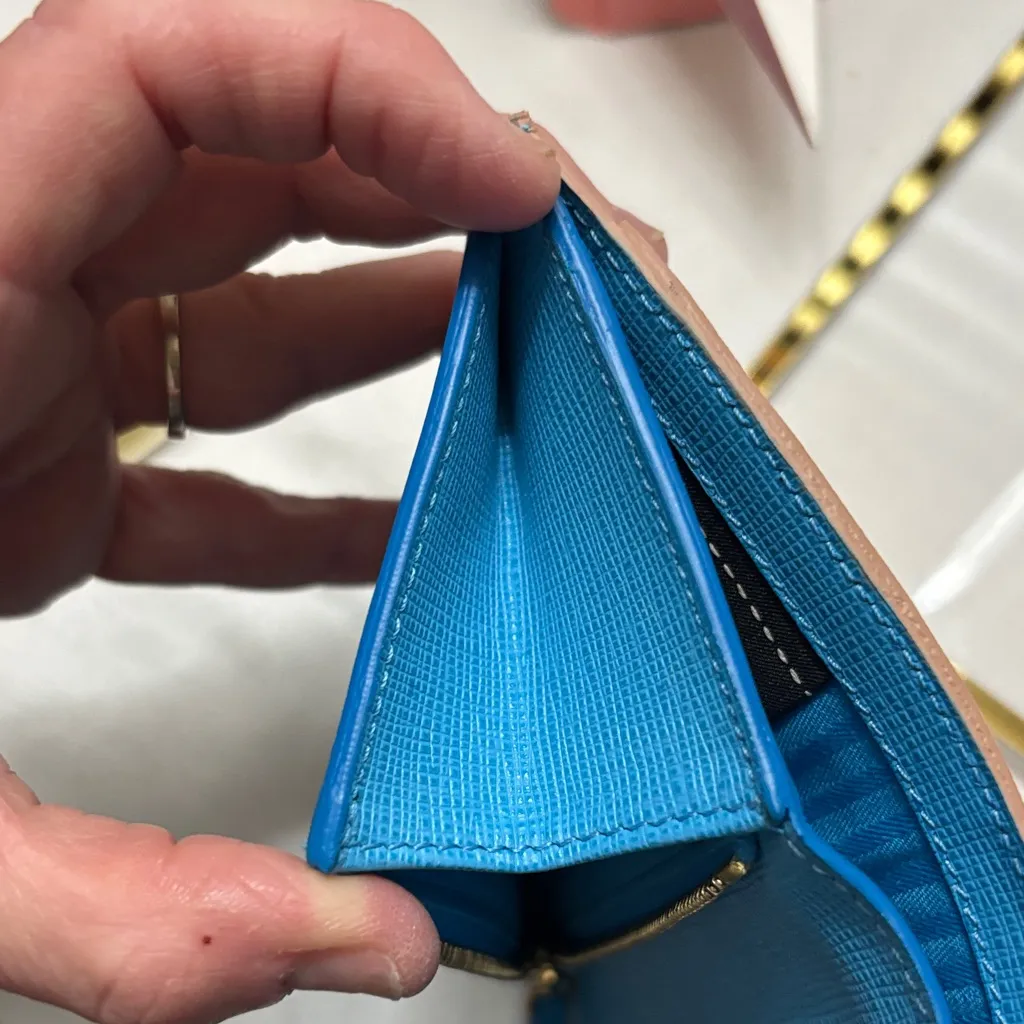 Fendi Royal Blue and Beige Wallet - Image 13