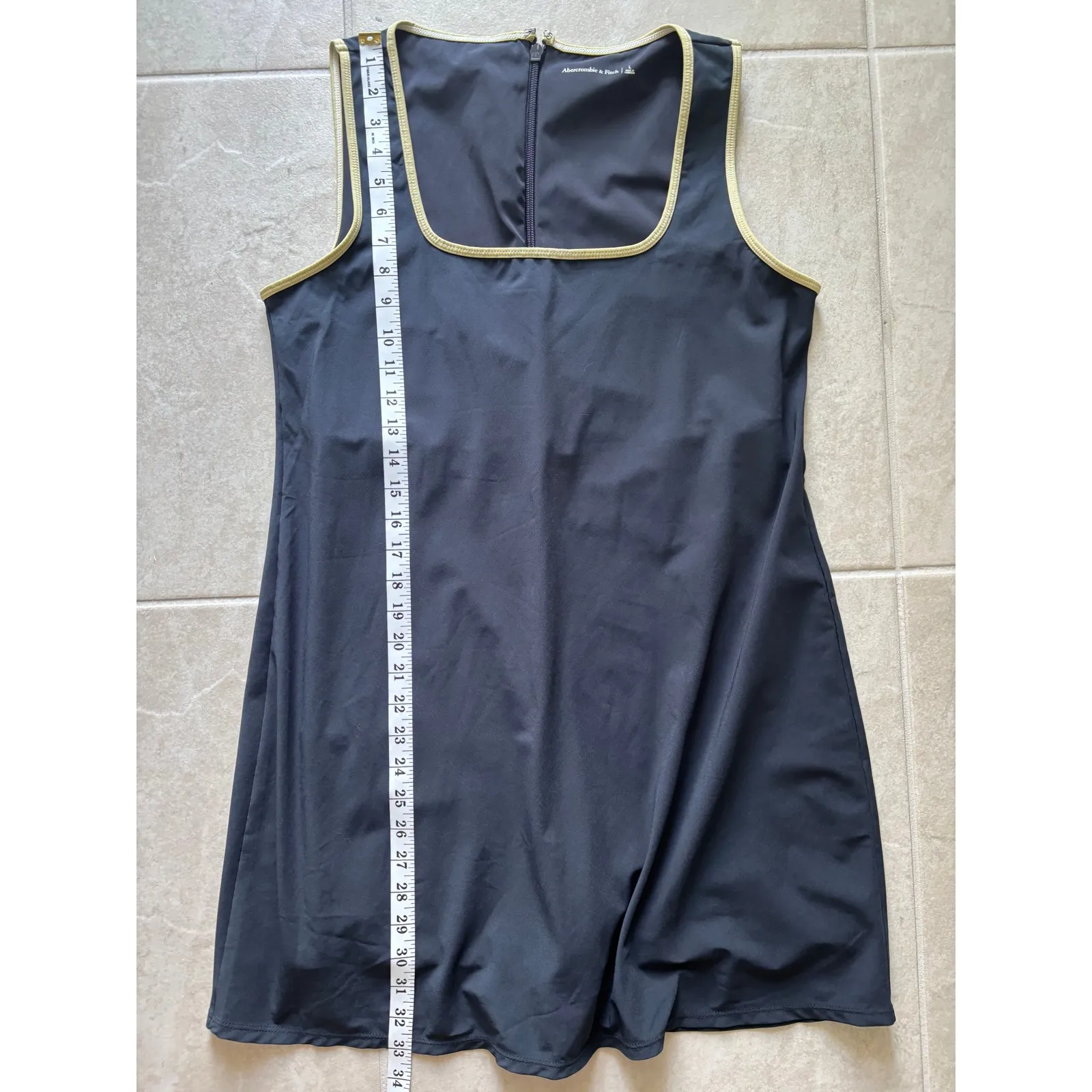 Abercrombie & Fitch Dress‎ Womens L Black Mini Squareneck Travel Sporty Gym Golf - Image 8
