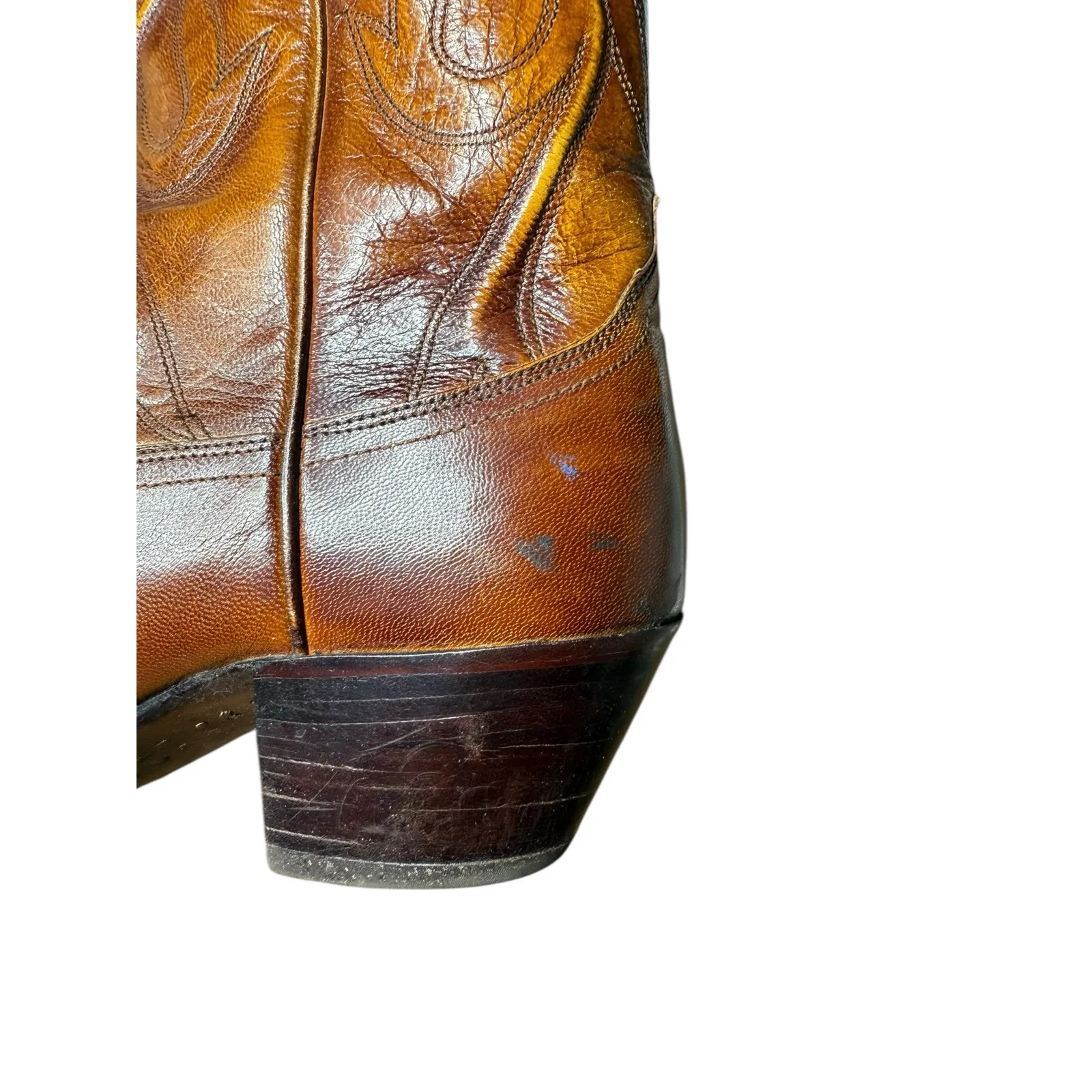 Dan Post Vintage Brown Leather Western Cowboy Boots Women’s Size 6 Made in USA - Image 9