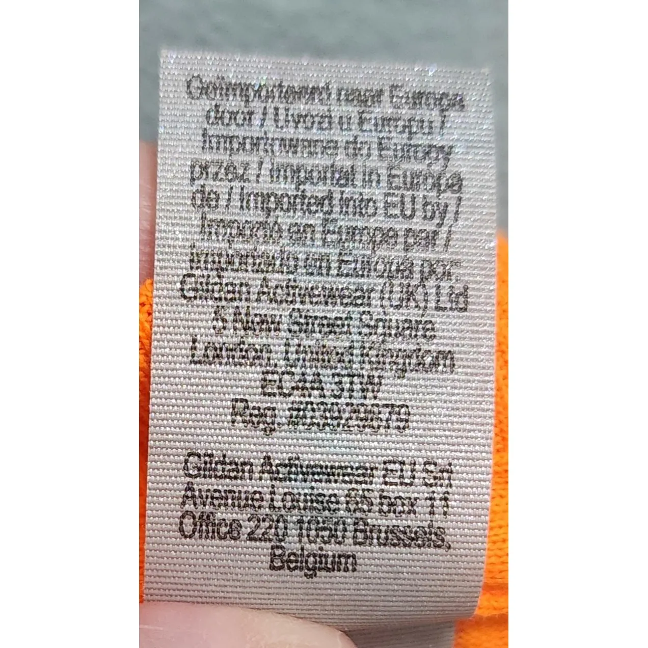 Gildan Orange Leopard Heart Graphic T Shirt Women's Size Small Heavy Cotton Tee - Image 4