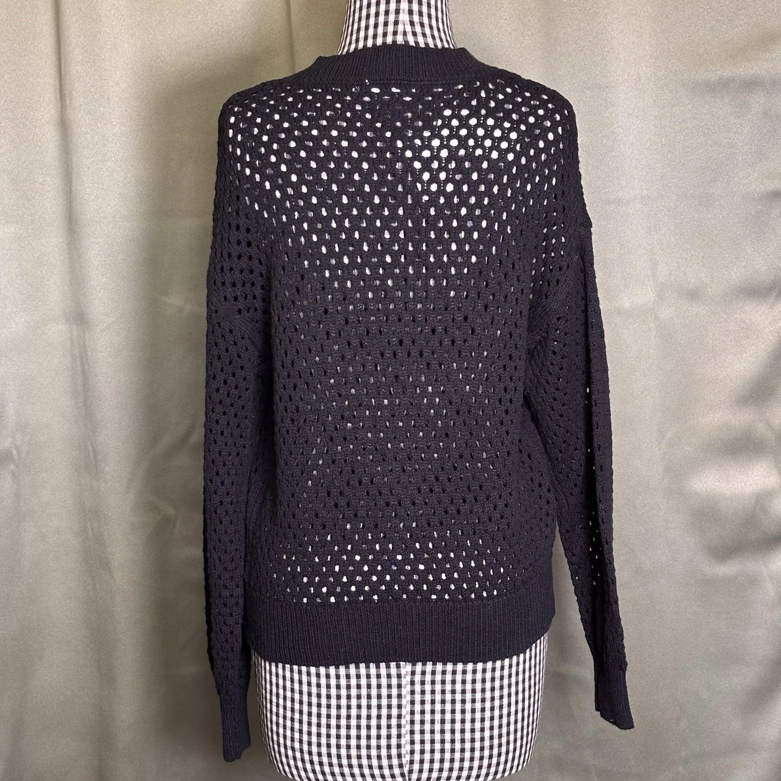 Sanctuary Womens Stepping Out Open Stitch Bomber Jacket Cardigan in Black XS $79 - Image 5