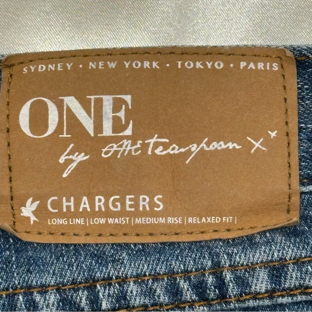 One By One Teaspoon Chargers Jean Shorts Low Waist Mid Rise Distressed Size 25 - Image 5