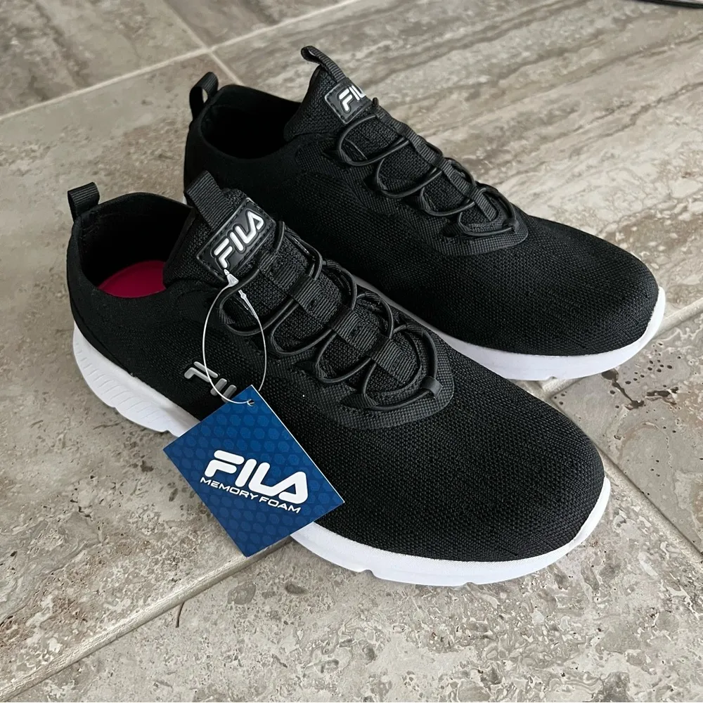 Fila Sneakers Memory Galaxia 3 Walking Shoes Black White  Size 10M NEW - Image 5