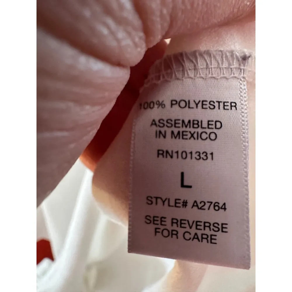 Charlotte Russe Floral Crochet Lace Tie Bottom Sleeveless Blouse, L, White - Image 6