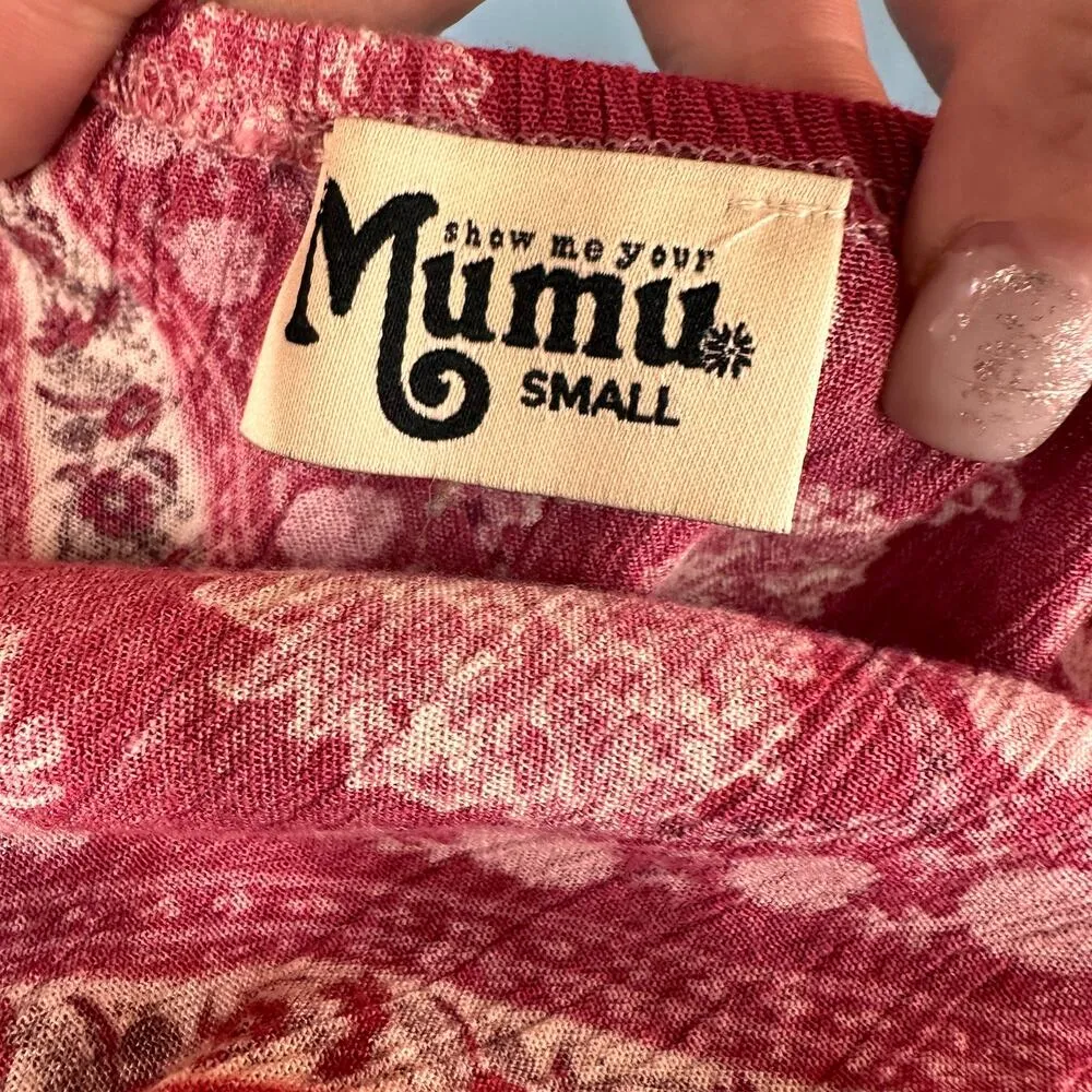Show Me Your Mumu Pink Lima Scrunch Crop Top Size Small - Image 3