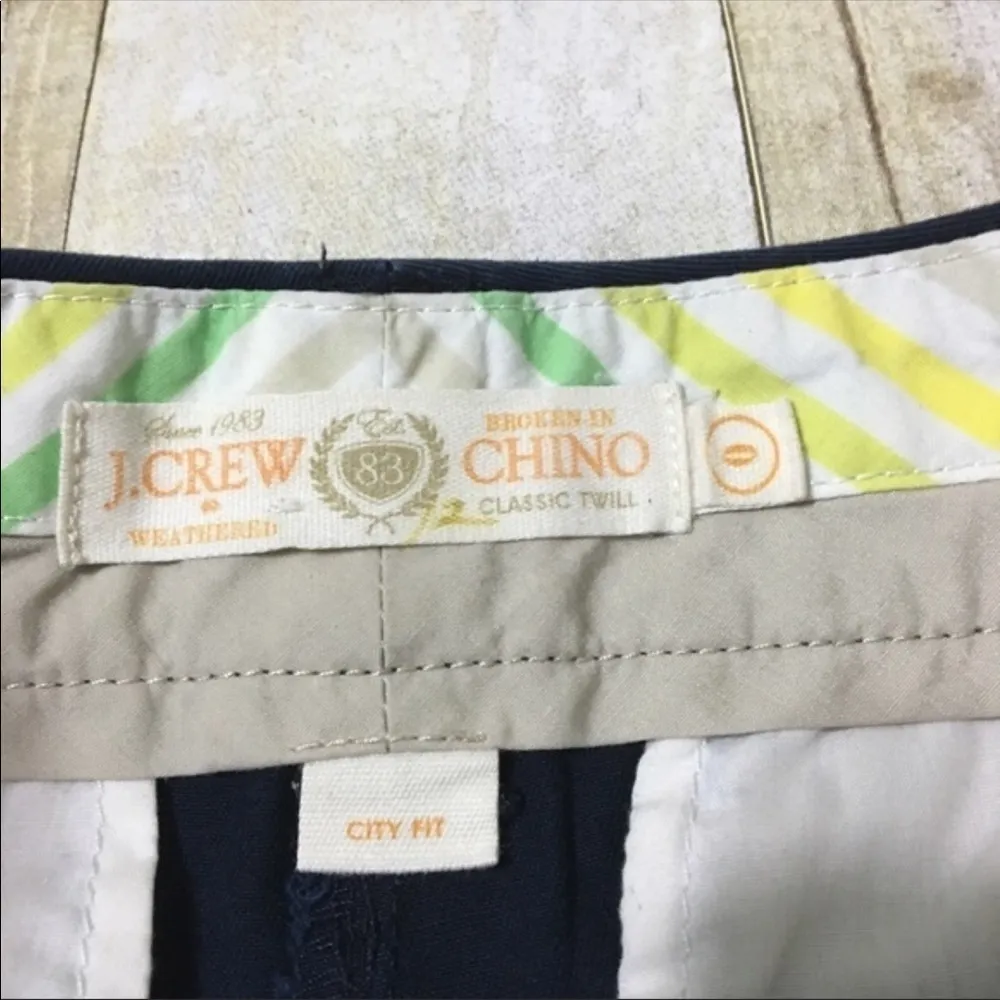 𝅺Vintage J. Crew Broken in Chino weathered Classic Twill shorts City Fit size 0 - Image 5