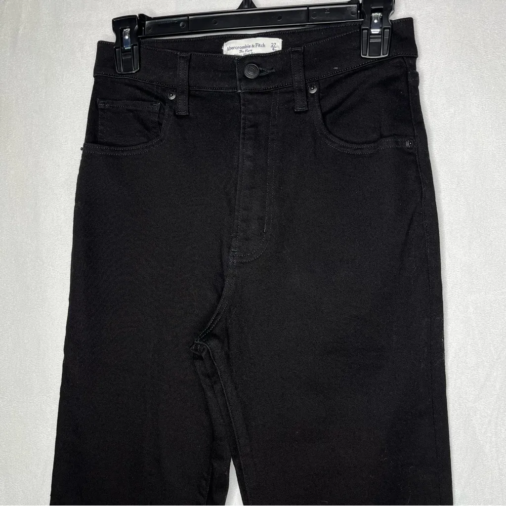 Abercrombie & Fitch Black Flare Ultra High Rise Jeans - Image 7