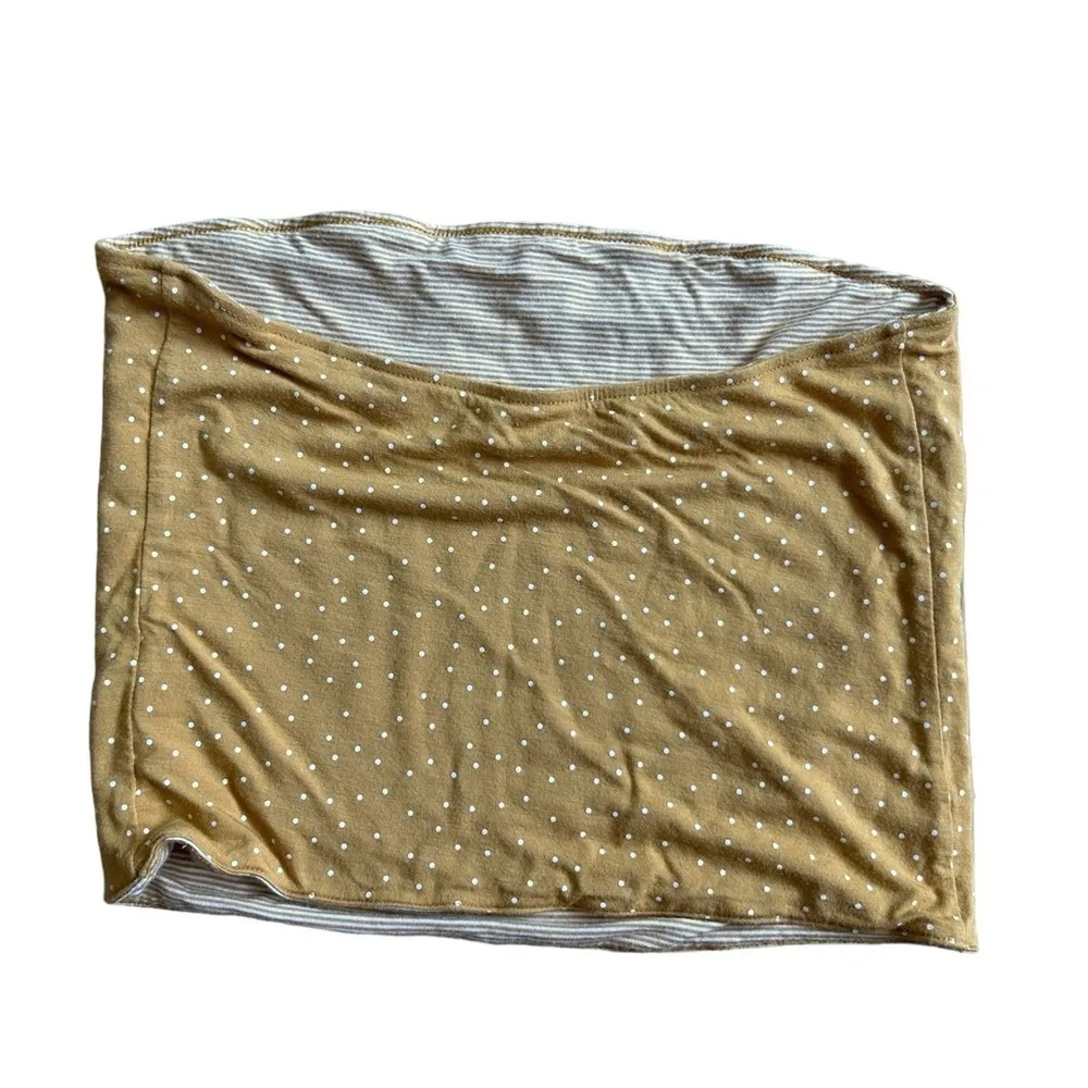 Reversible Yellow Tube Top Polka Dot Stripes Size XS/S - Image 2