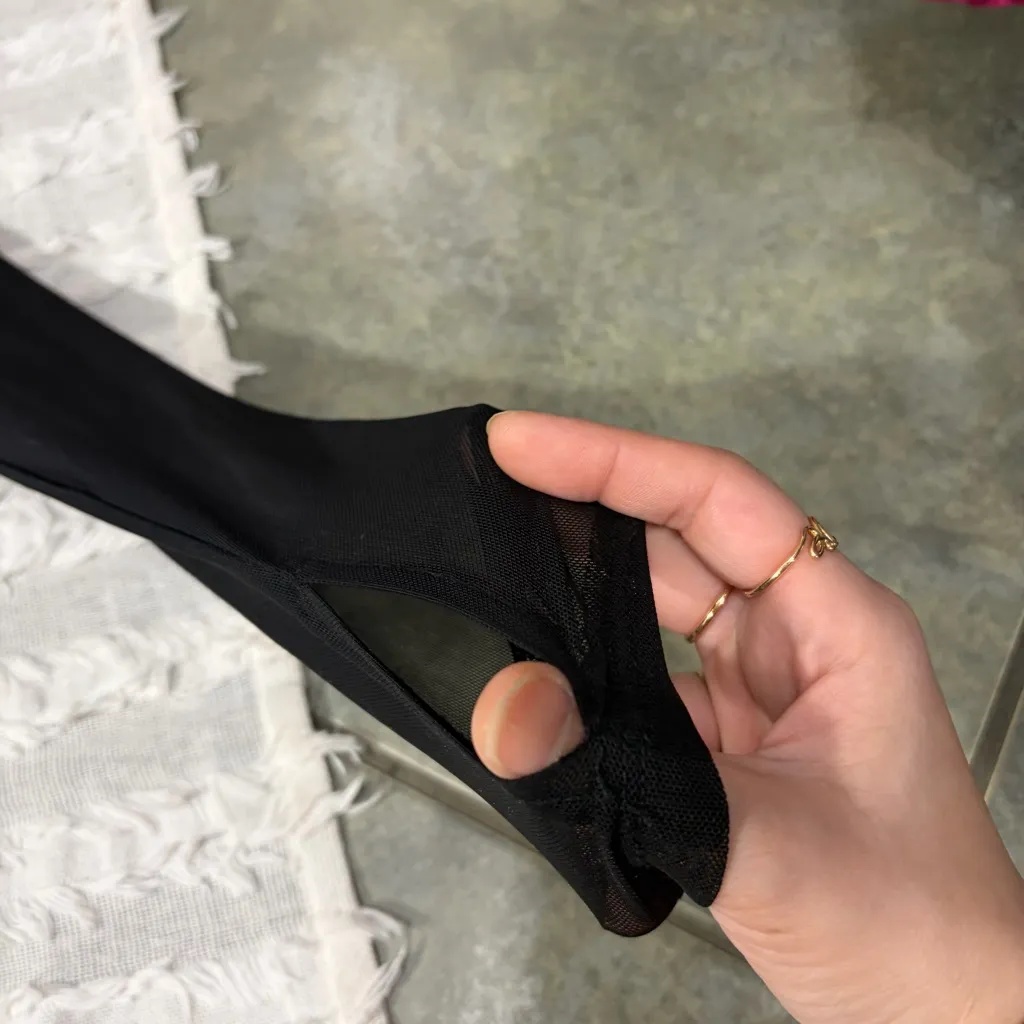 GOOD AMERICAN Mesh Maxi Black Dress Women's Sz 5 Thumbhole Sexy Grunge - Image 10