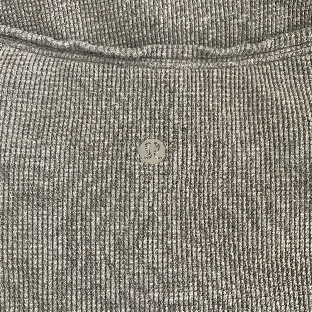 Lululemon Love Crew III *Waffle Heathered Core Medium Grey Size M - Image 8