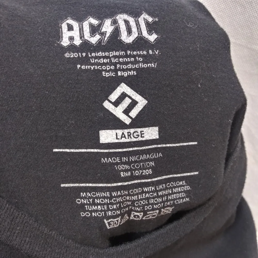 Hot Topic Black AC/DC Dirty Deeds Done Dirt Cheap T-Shirt Unisex Size L - Image 5