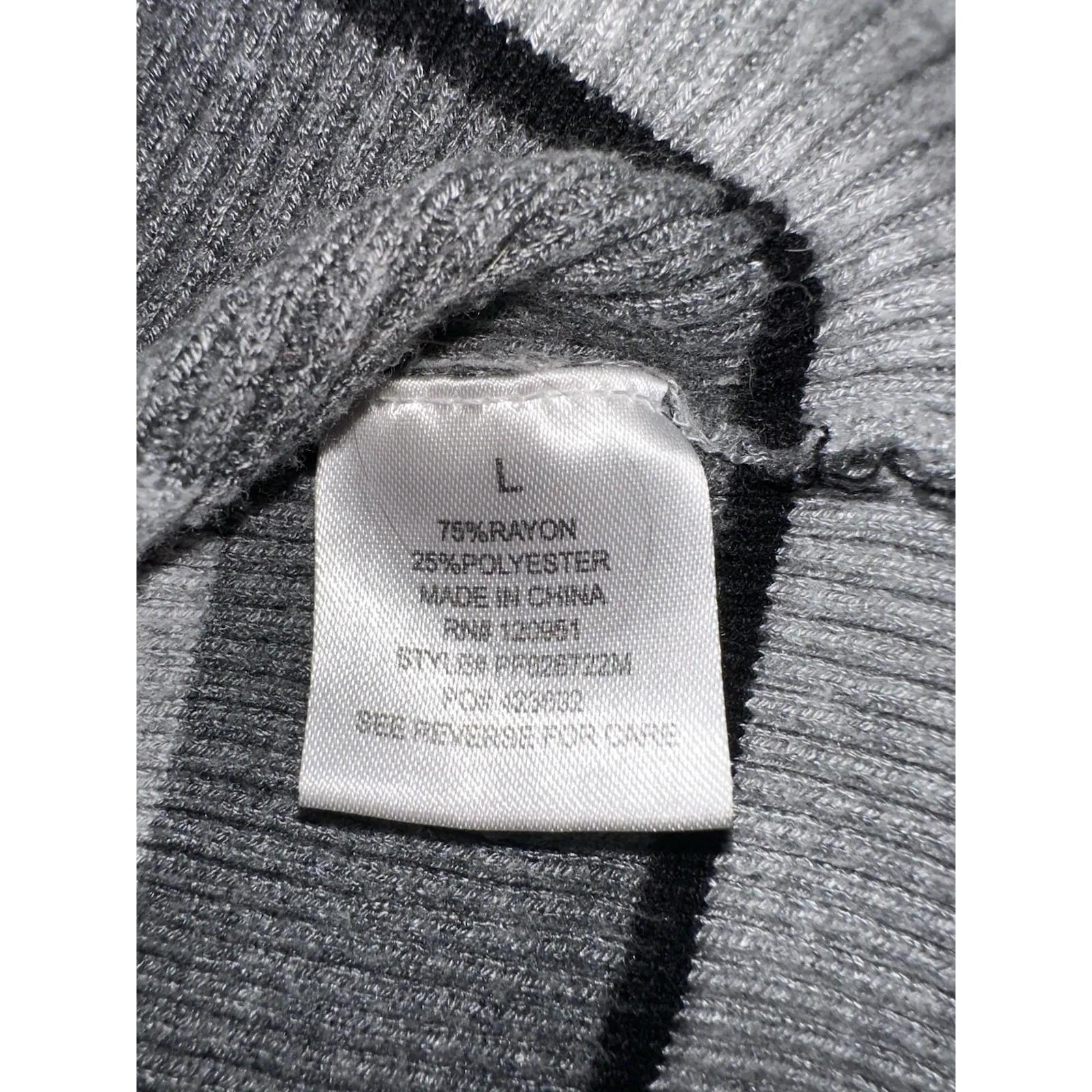 Vintage Y2K 90s Fitted‎ Gray Black Scoop Neck Sweater Preppy Tween Academia L - Image 6