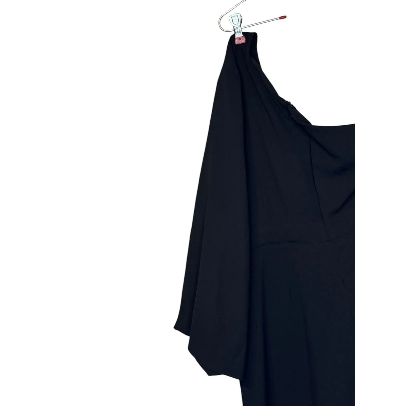 Banana Republic Women's Jumpsuit Wide‎ Leg 3/4 One Shoulder Black Size 12 Petite - Image 9