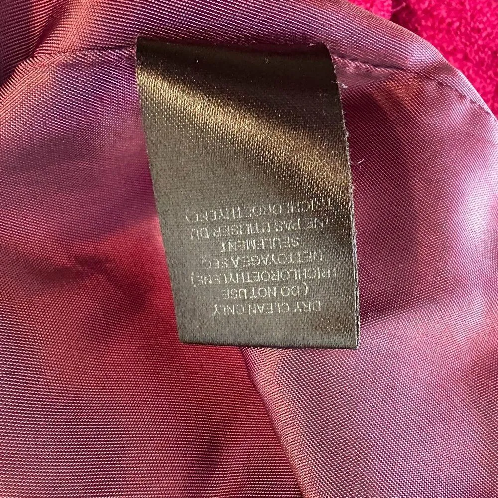 Nanette Lepore  Raspberry Maggie Coat size XS Long Sleeve Lined Wool - Image 13