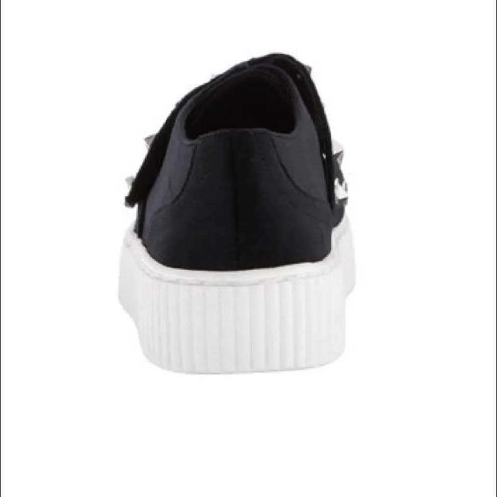 Shellys London Elsie Platform Sneaker Stud 40 9.5 Velvet Black - Image 7