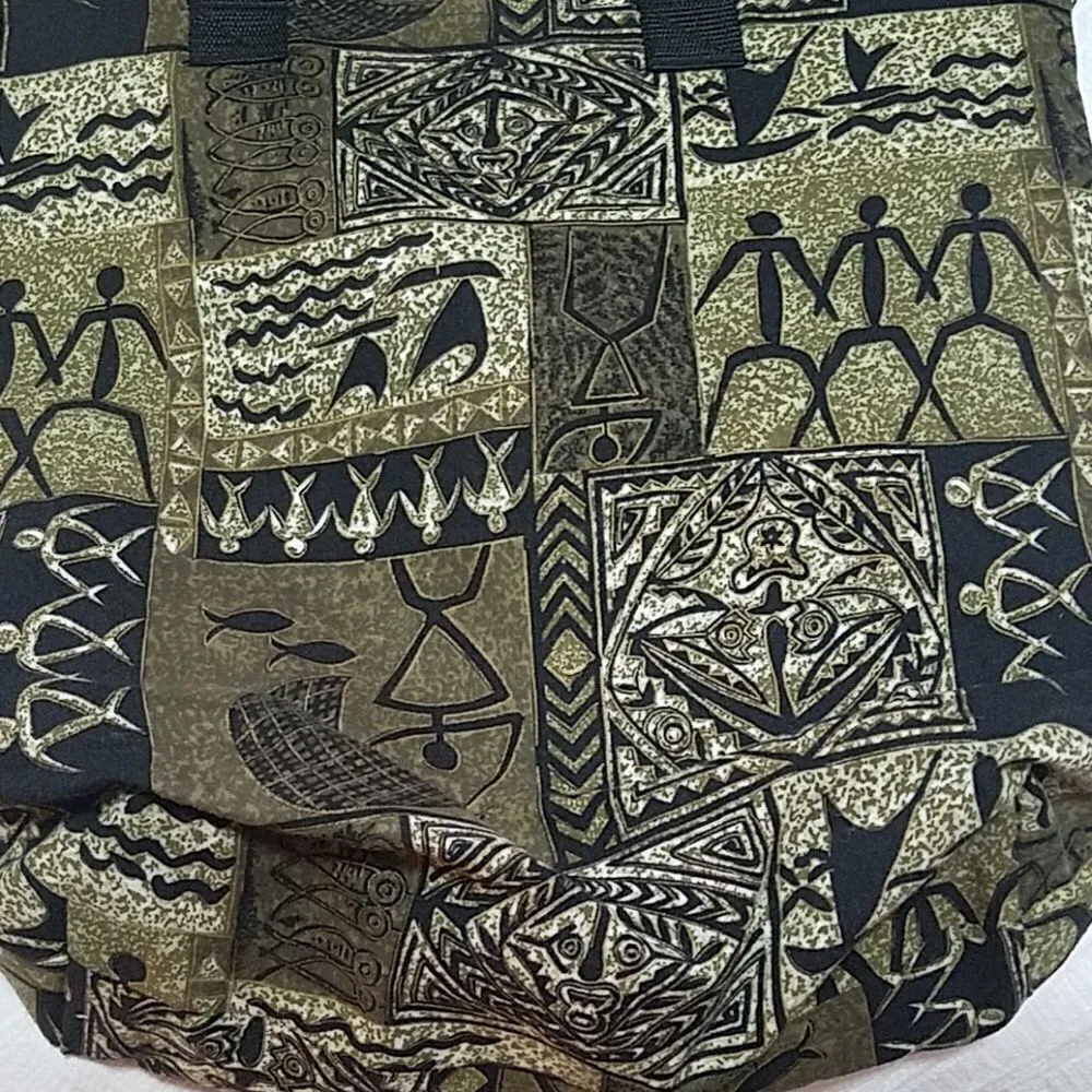 Black & Brown Cave Painting Design Tote Bag - Image 2