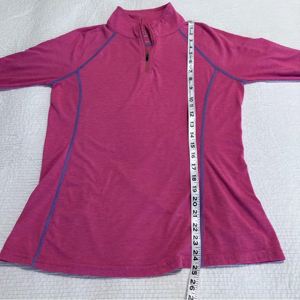 Orvis  Trout Bum pink quarter zip pullover S - Image 9