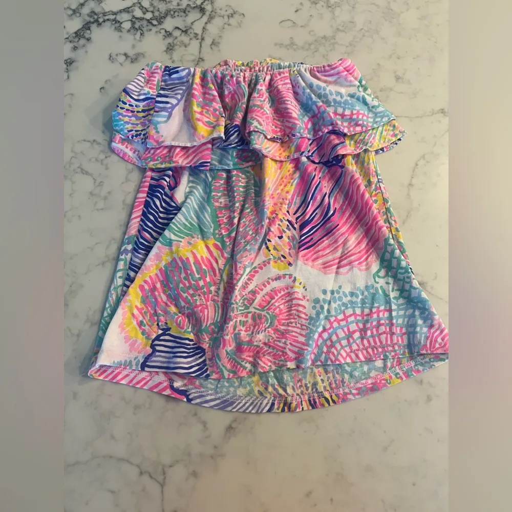Lilly Pulitzer ROAR OF THE SEAS Strapless Tube Top Strapless blouse women’s XXS - Image 3