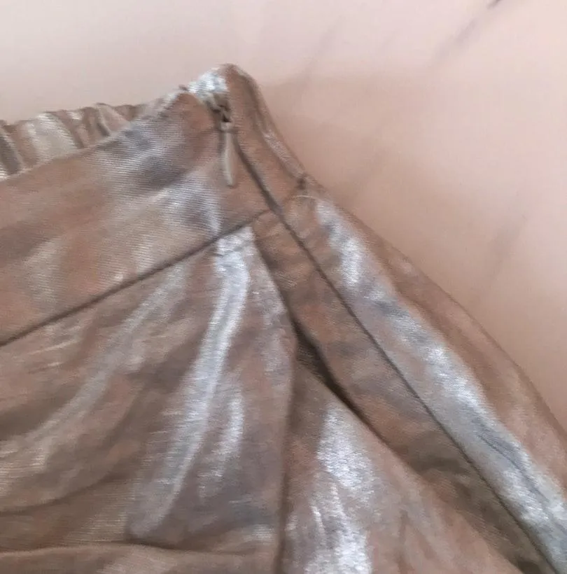 ZARA METALLIC PLEATED SKIRT - Image 6