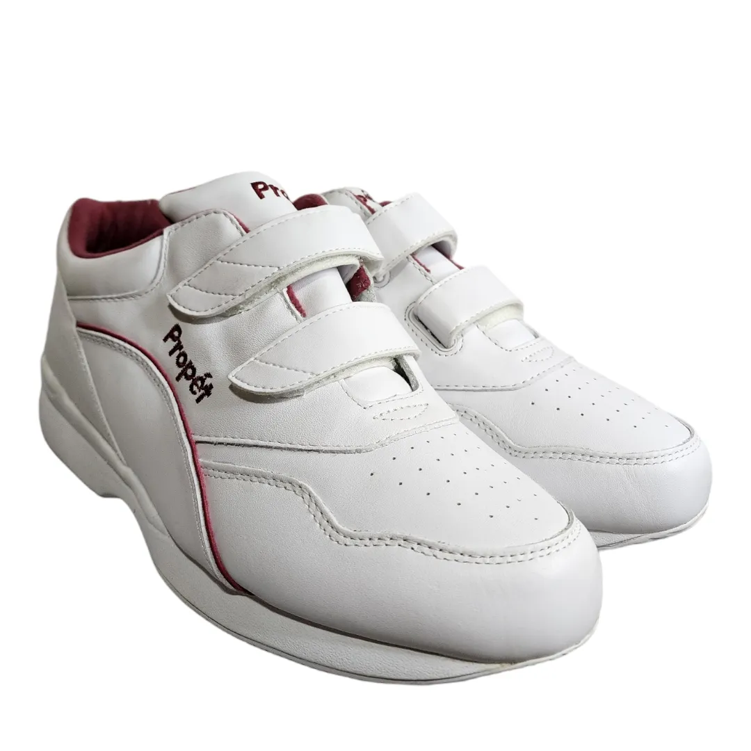 Propet Tour Walker Strap Shoes White/Berry Leather Hook & Loop Women’s Size 10 White - Image 11