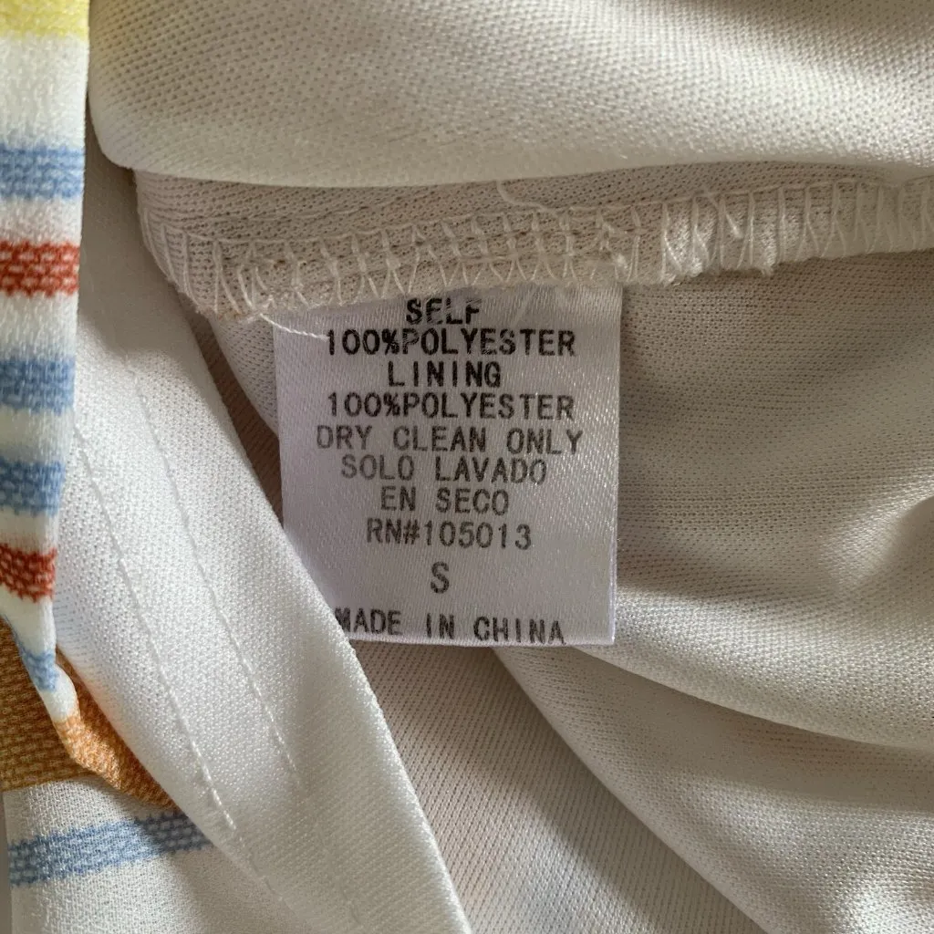 Altard State Dress Small Orange Multi‎ Stripe Front Tie Boho Summer - Image 8