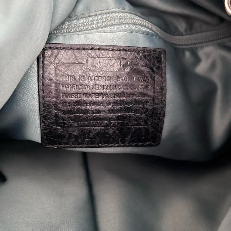 Vintage Coach Poppy Quilted Black Leather Chain Tote Bag - Image 5