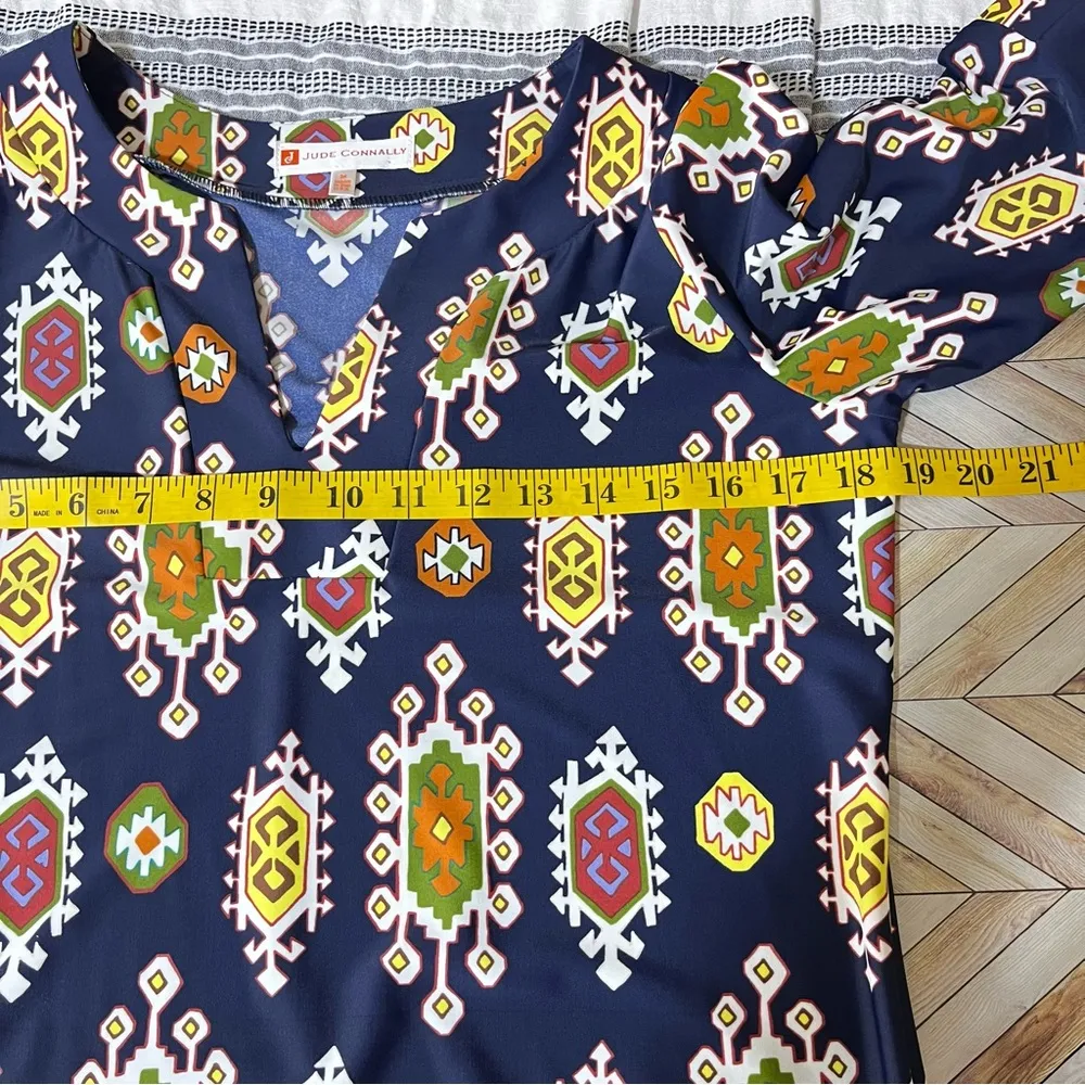 Jude Connally Navy Blue Boat Neck Shift‎ Dress V - Image 7