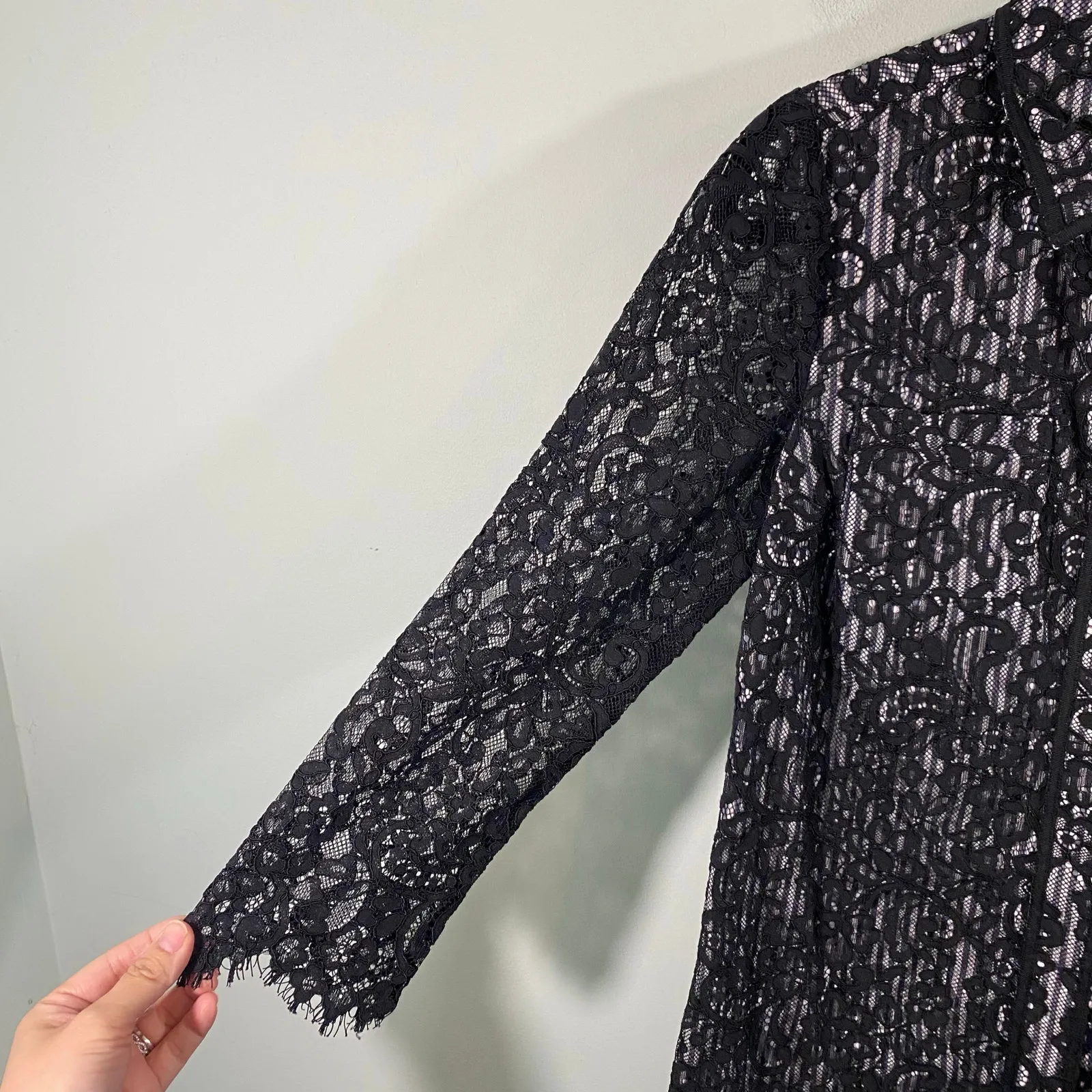 Vineyard Vines Women Black Lace Hadley Button Up Striped Shirt Dress Size 4 NWT - Image 6