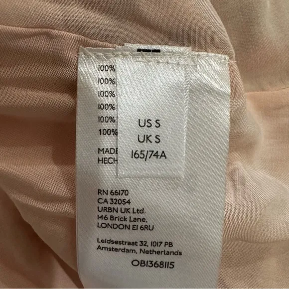 Anthropologie Floral Print Ruffle Tiered Mini Skirt‎ Red Pink Size S Boho - Image 10