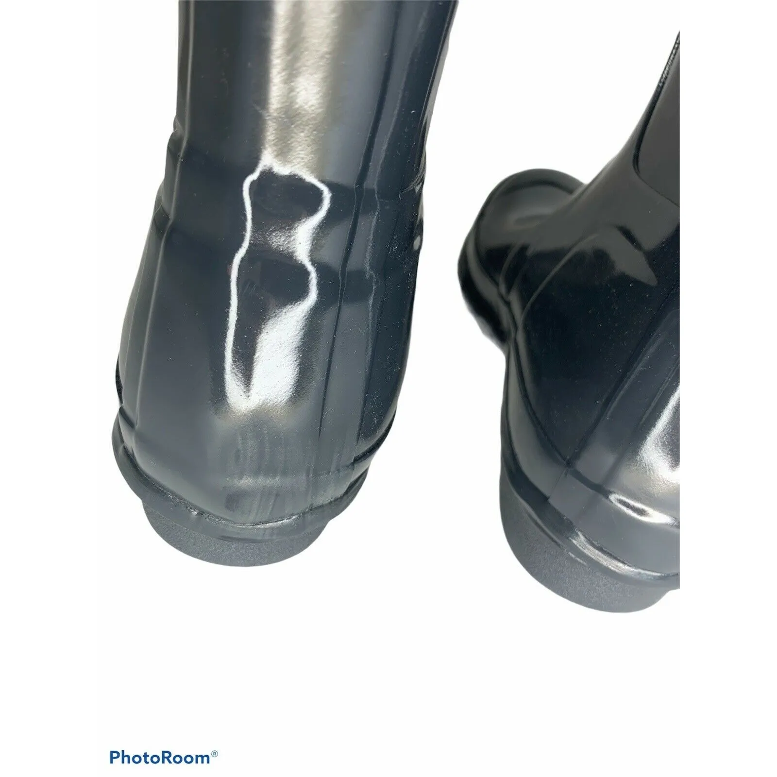 Hunter Original Tall Gloss Rain Boots Navy 5‎ NEW - Image 5