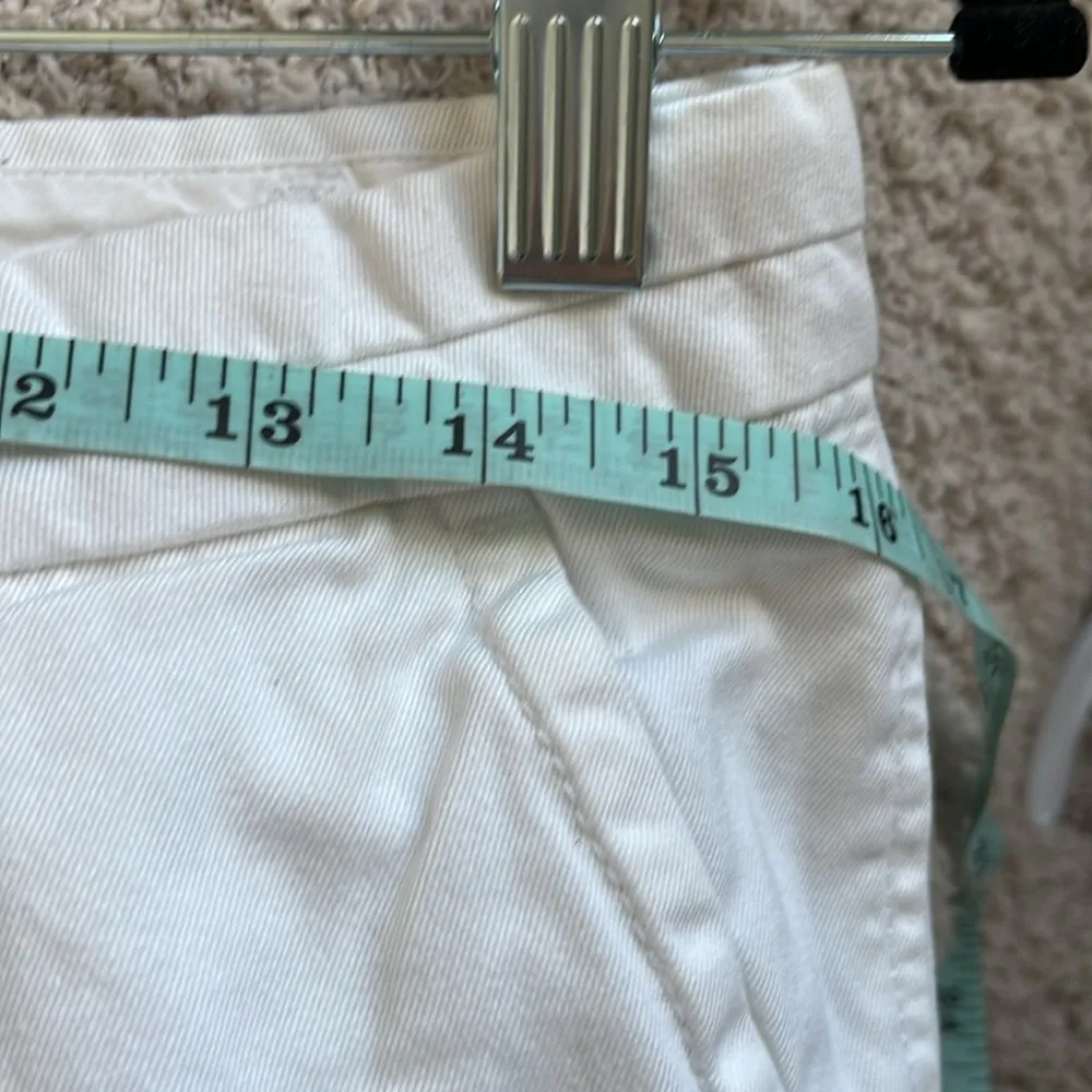 JUICY COUTURE Cotton Twill Pleated Front Relax Casual Short WHITE Comfy … - Image 7