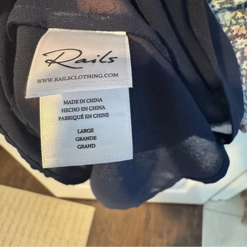 RAILS Everly Freesia Floral Long Sleeve Tiered Dress | L - Image 7