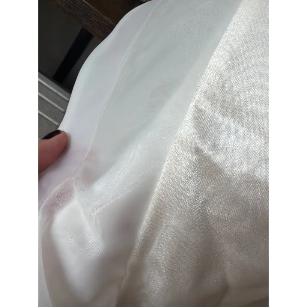 retrofête Kaitlin Ruffled Hem Gown Dress White Womens Size Small - Image 11