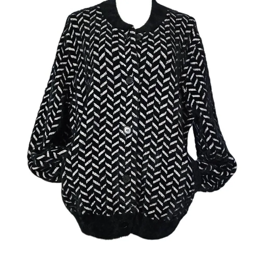 Liverpool Los Angeles Cardigan Button front Sweater Jacket Soft, Size XL NWOT. Black - Image 2