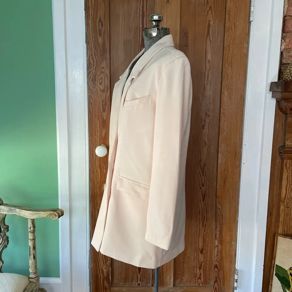 BB DAKOTA Dressed To Thrill Blush Ivory Blazer Jacket or Dress - Image 7