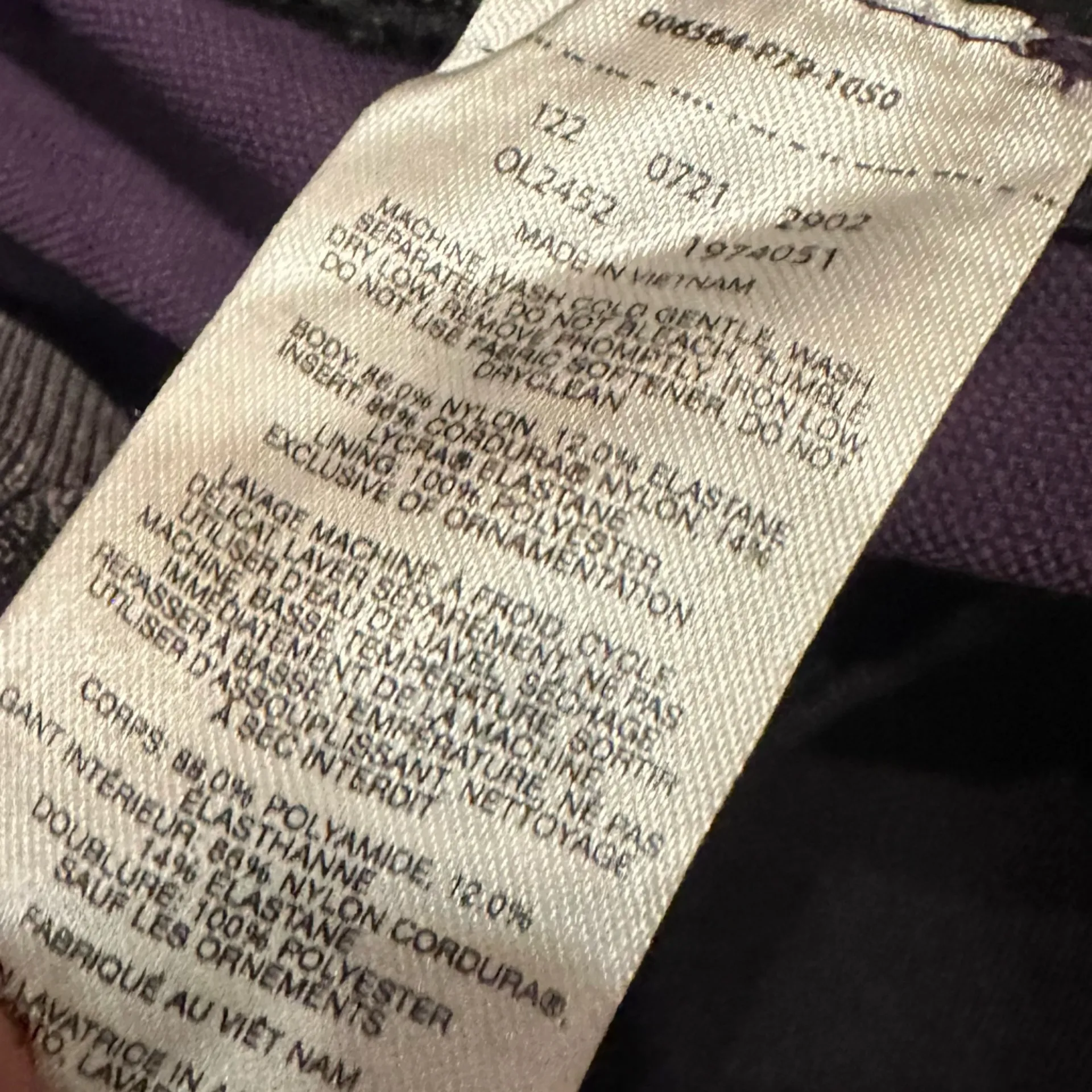 Mountain Hardwear Women's CHOCKSTONE NIGHT IRIS PURPLE TIGHTS Pants S UPF 50 - Image 6