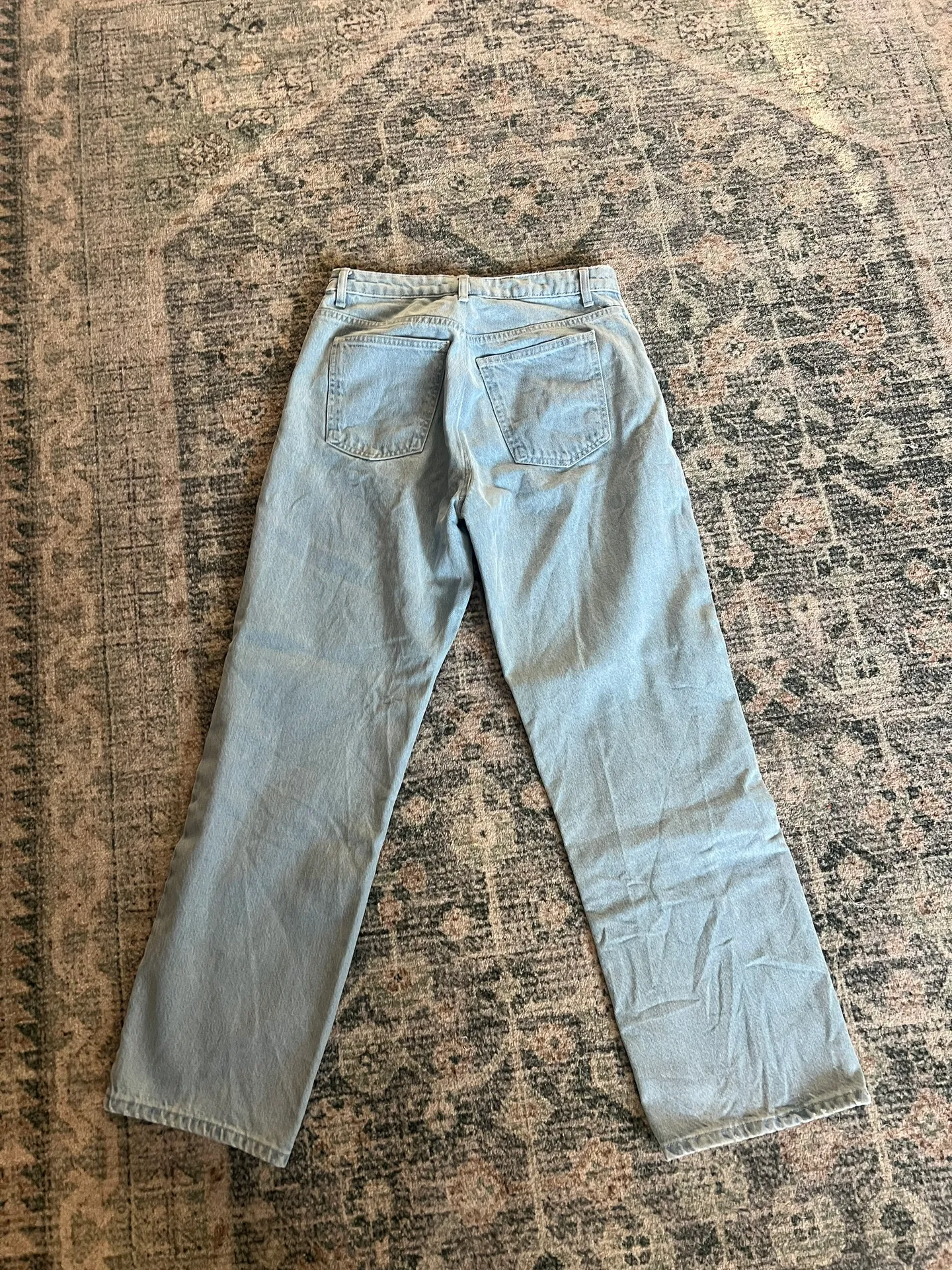 light wash relaxed fit mid rise mugler inspired jeans 10 - Image 6