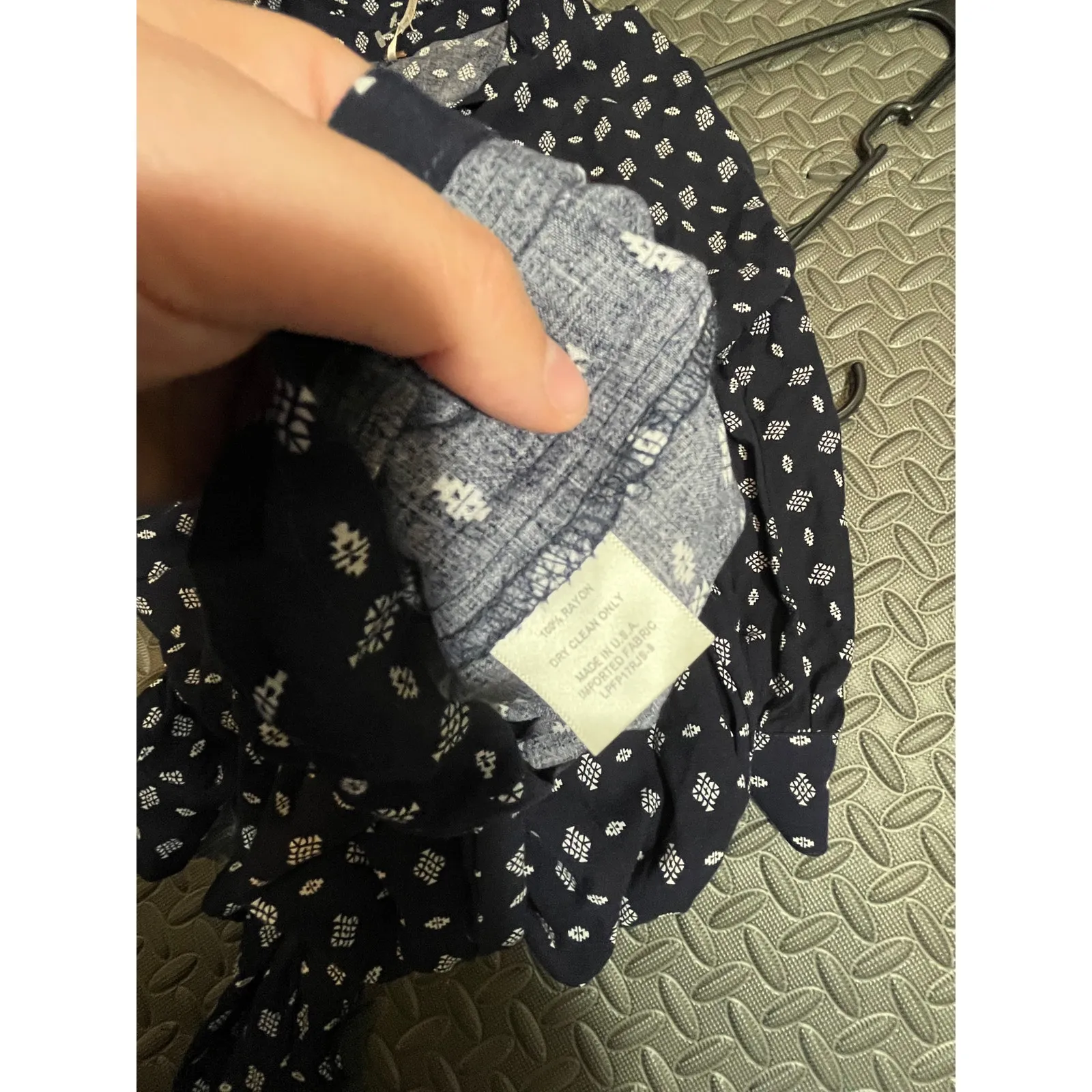 Free People Jump‎ On It Jumpsuit Navy Blue 100% Rayon Long Sleeve Size XS - Image 6