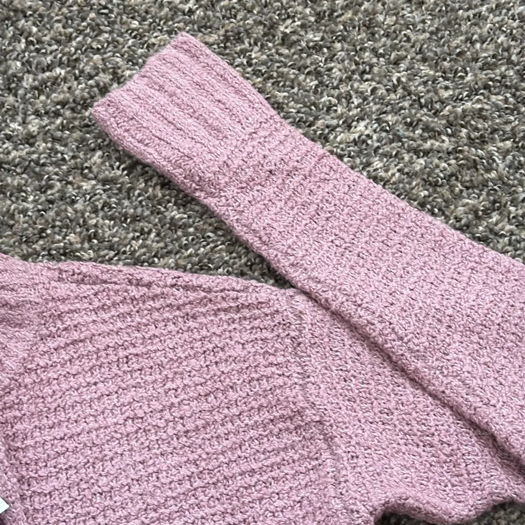 American Eagle Outfitters Mauve Lace-Up Sweater - Image 6