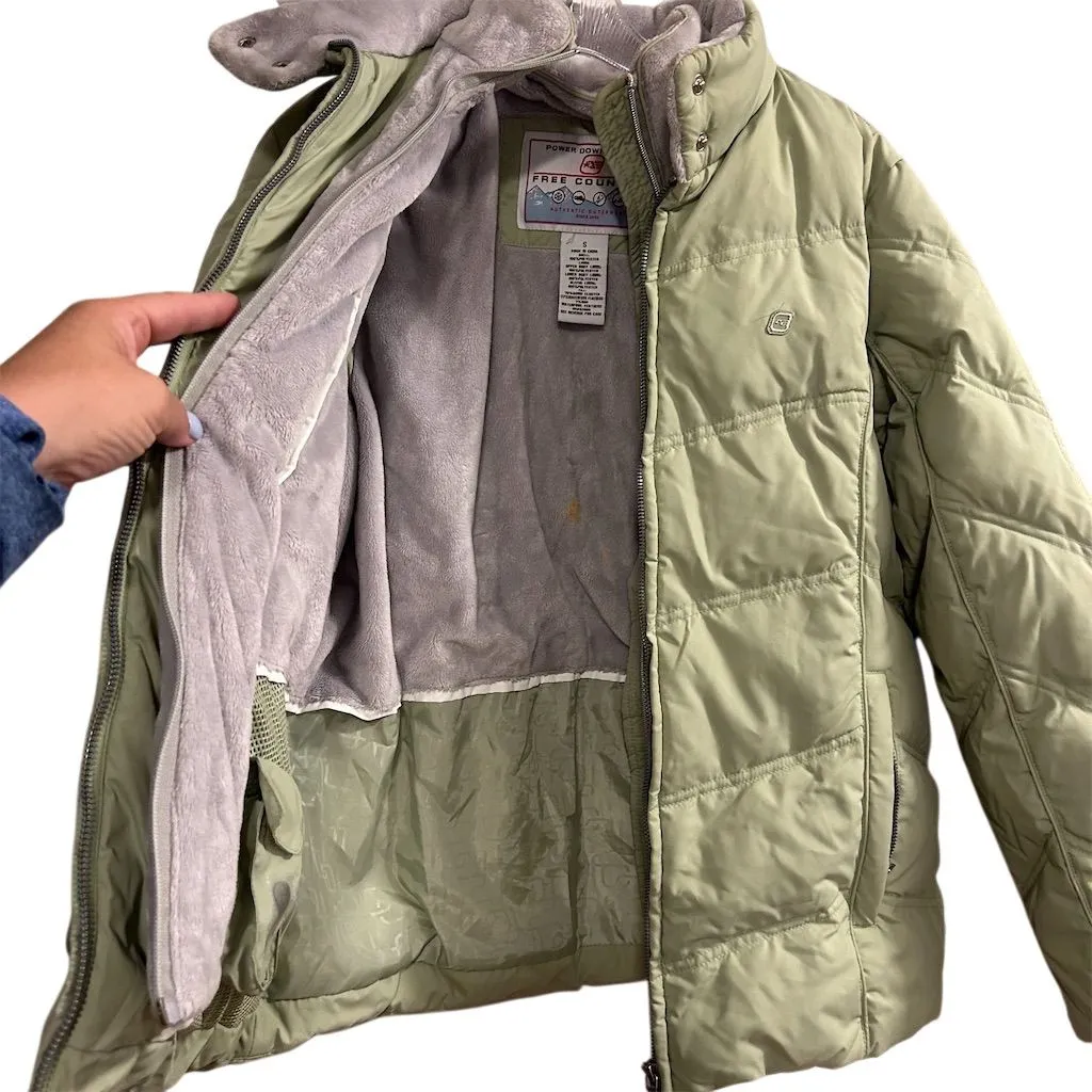 Free Country Women's Green Puffer Jacket Size S Winter Casual - Image 12
