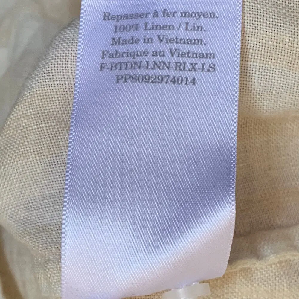 NEW Everlane The Linen Relaxed Shirt in Beige/Cream Stripe - Image 6